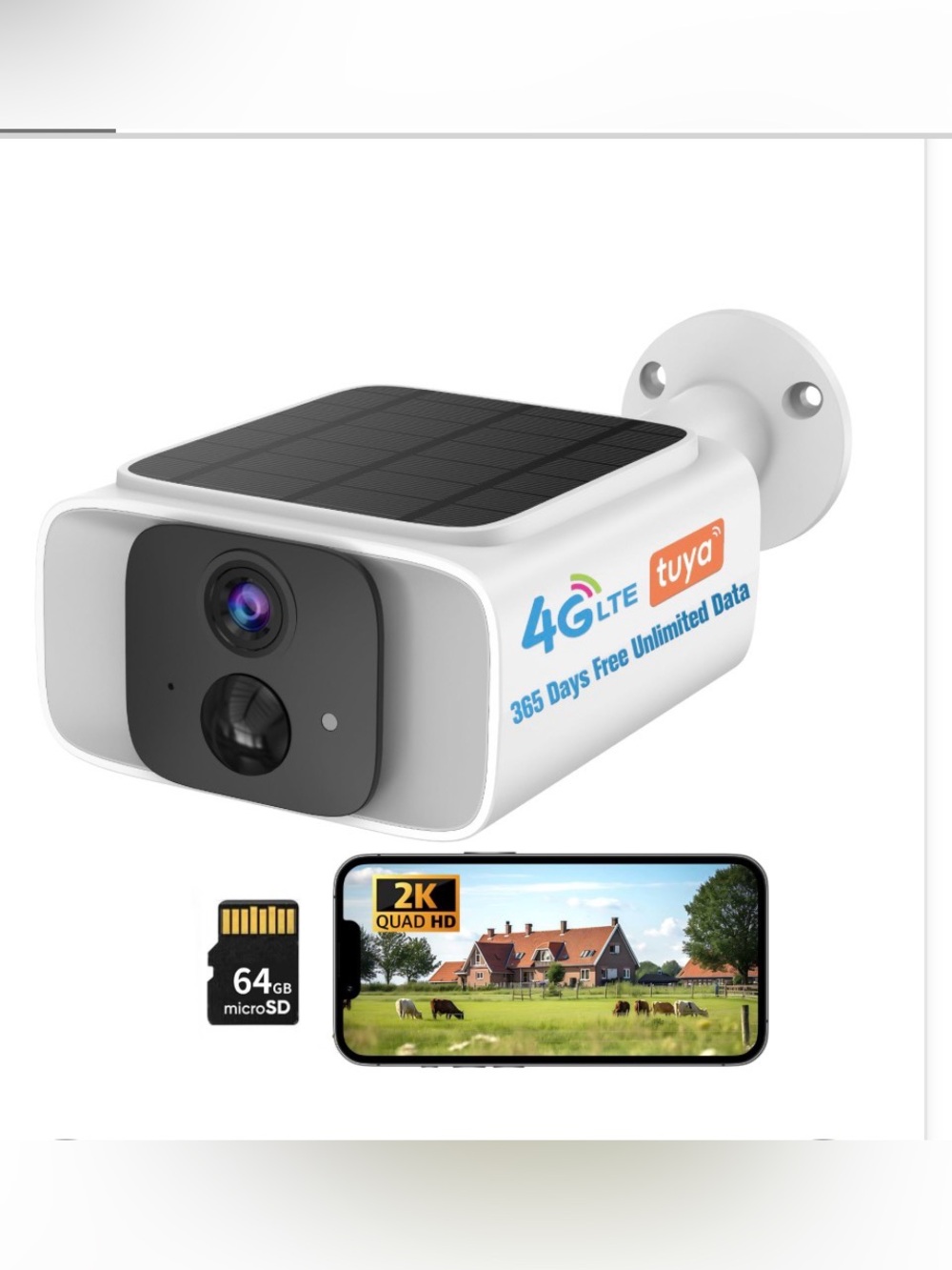 4G LTE Cellular Solar Security Camera